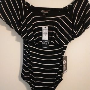 Black and white bodysuit